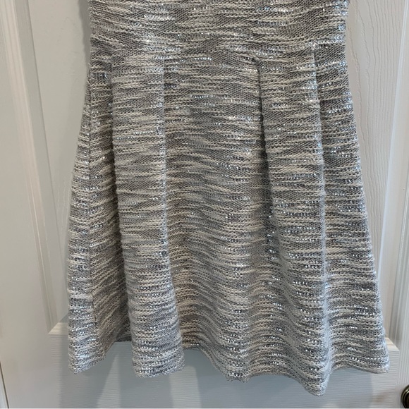 H&M Dress Gray and White with Silver Sequins - Picture 2 of 7